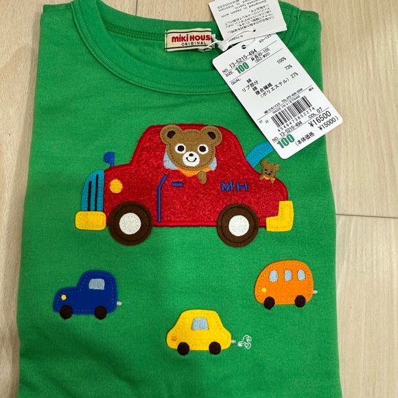 (NWT) Mikihouse boys car T-shirt 100cm - Picture 4 of 4